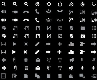Riesige Sammlung Von Web-Mini-Symbol