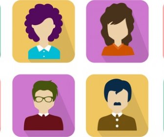 human portrait design collection in draft style