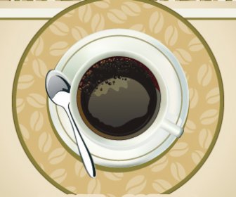 我愛咖啡主題海報設計向量