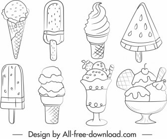 мороженое иконы черный белый эскиз ручной работы