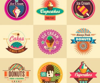 Ice Cream Retro Stickers