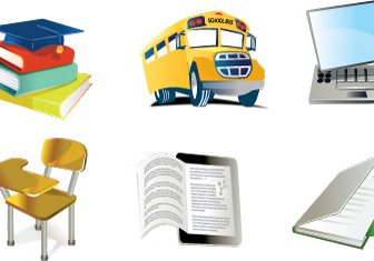 Icons Based On School And Learning