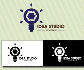Ide Logo Studio Set Berbagai Latar Belakang Desain