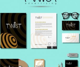 Identity Sets Twist Decoration Office Devices Icons