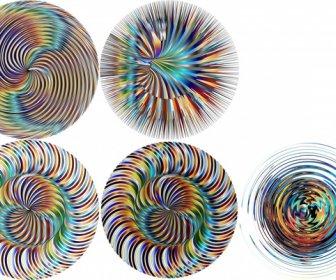 Set Di Illusione Caleidoscopio Modello Cerchio