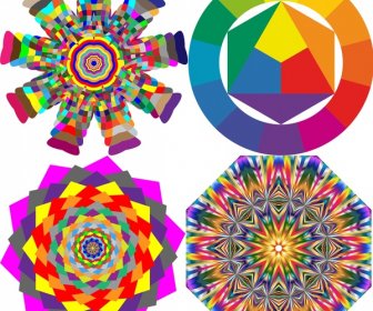 Illustrazione Del Reticolo Di Illusione In Cerchi Colorati
