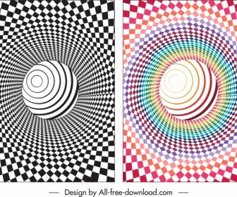 Arrière-plans Illusoires Spirale Tordu Formes Tourbillonnantes