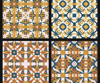 Illusive Pattern Templates Classical Repeating Symmetric Seamless Decor