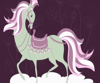 فرض الحصان اللوحة الملونة التصميم الكلاسيكي