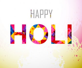 Indyjski Festiwalu Holi Szczęśliwy Odrobina Jasny Kolorowy Uroczystości Wektor Wzór