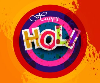 India Festival Holi Feliz Splash Brillantes Celebraciones Colorido Vector Diseño