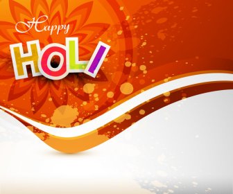 India Festival Holi Bahagia Percikan Terang Warna-warni Perayaan Vektor Desain
