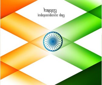Tubo De Color De Bandera India Con Vector De Día De La Independencia De India De Tipografía