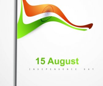 Indian Flag Stylish Beautiful Background Vector