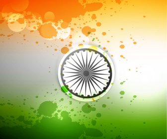 Indian Flag Elegante Para El Día De La Independencia Background Vector Illustration