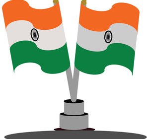 ธงชาติอินเดียมิตรภาพเวกเตอร์ภาพตัดปะ