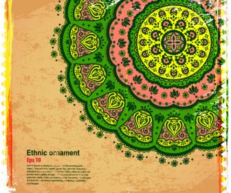 Indian Style Floral Ornament Vector Graphics