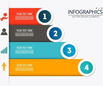 Infographic Background Colorful Horizontal Bar Chart
