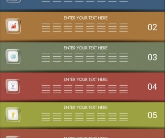 Infographic Background Colorful Horizontal Bars Design