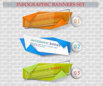 Infographic Banner Set Dengan Gaya Modern Ilustrasi