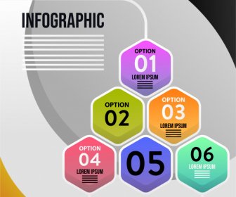 Template Spanduk Infografis Warna-warni Desain Datar Modern