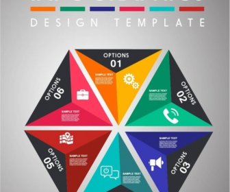 Infographic Design Elements Colorful Triangles Layout