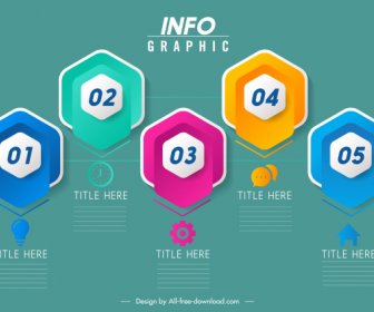 Infographic Design Elements Modern Colorful Geometric Shapes