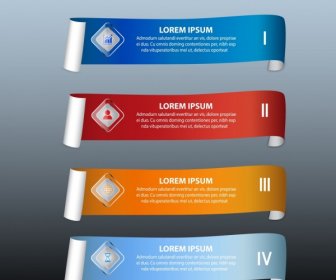 Infographic Design Elements Multicolored Horizontal Roll Decor
