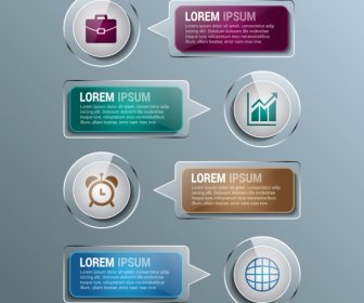 Infographic Design Elements Shiny Speech Baubles Style