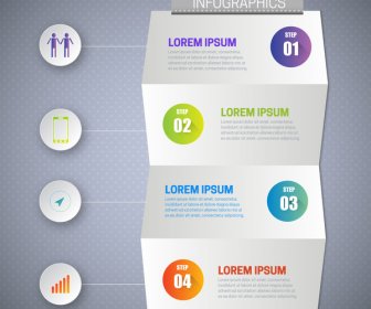 Infografik-Design Mit 3d Gefalteten Seite