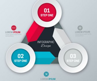 Infographic Design With 3d Rounds And Arrows