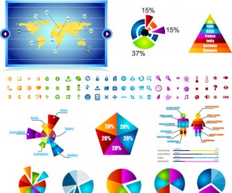 Infografik-Elementsatz