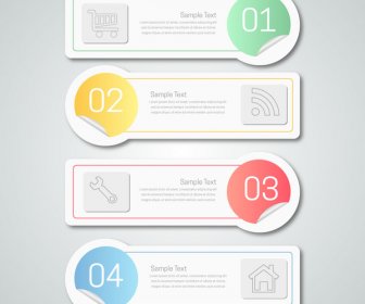 Infographic Illustration With Horizontal Labels Design