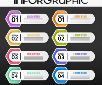 Infographic Poster Template Modern Horizontal Mock Up Shapes