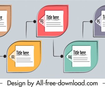 Infographic Template Flat Classical Handdrawn Shapes