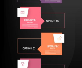 Infographic Template Modern Flat Arrow Shapes