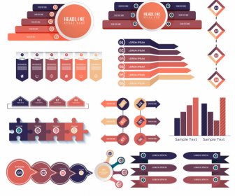 инфографика шаблоны современных ярких красочных форм