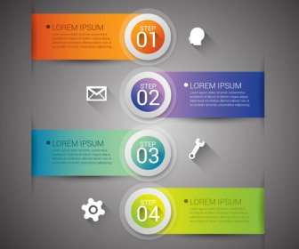 Infographic Vector Design With Circles And Horizontal Banners