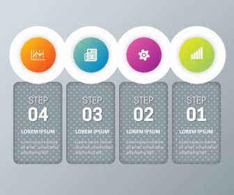Infographic Vector Design With Circles And Vertical Tabs