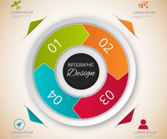 Infographic Vector Design With 3d Round Illustration