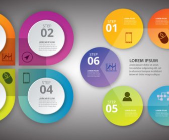 Infographic Vector Illustration With Colorful Circles