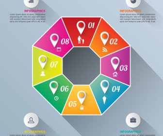 Infographic Vector Illustration With Cycle Diagrams