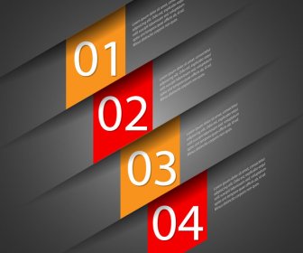 Infographic Vector Illustration With Dark Background And Numbers