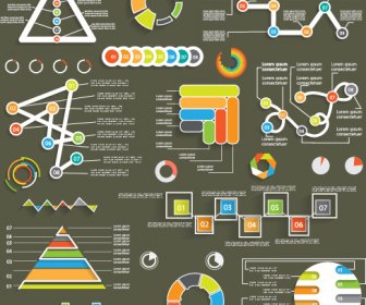 infographic dengan diagram elemen desain vektor ilustrasi