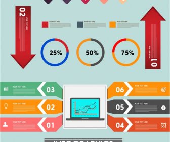 Infographics Vector Illustration With Arrow And Circles