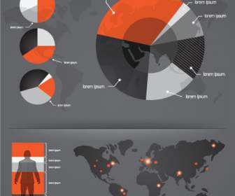 Infographics With Economy Elements Vector Graphics
