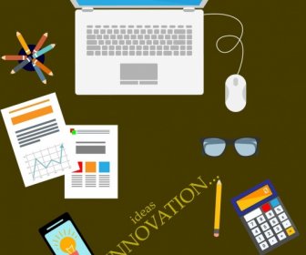 L'innovation Concept Banner Articles De Bureau