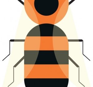 Insect Background Ant Icon Flat Geometric Design