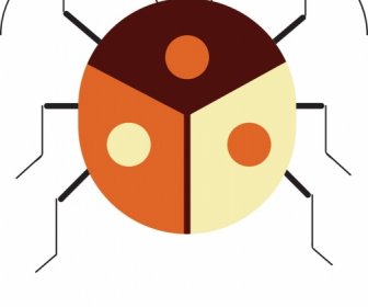 Insect Background Bug Icon Geometrical Circle Design