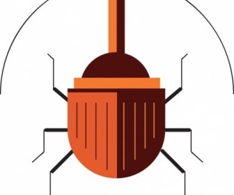 Insect Background Bug Icon Symmetric Geometric Design